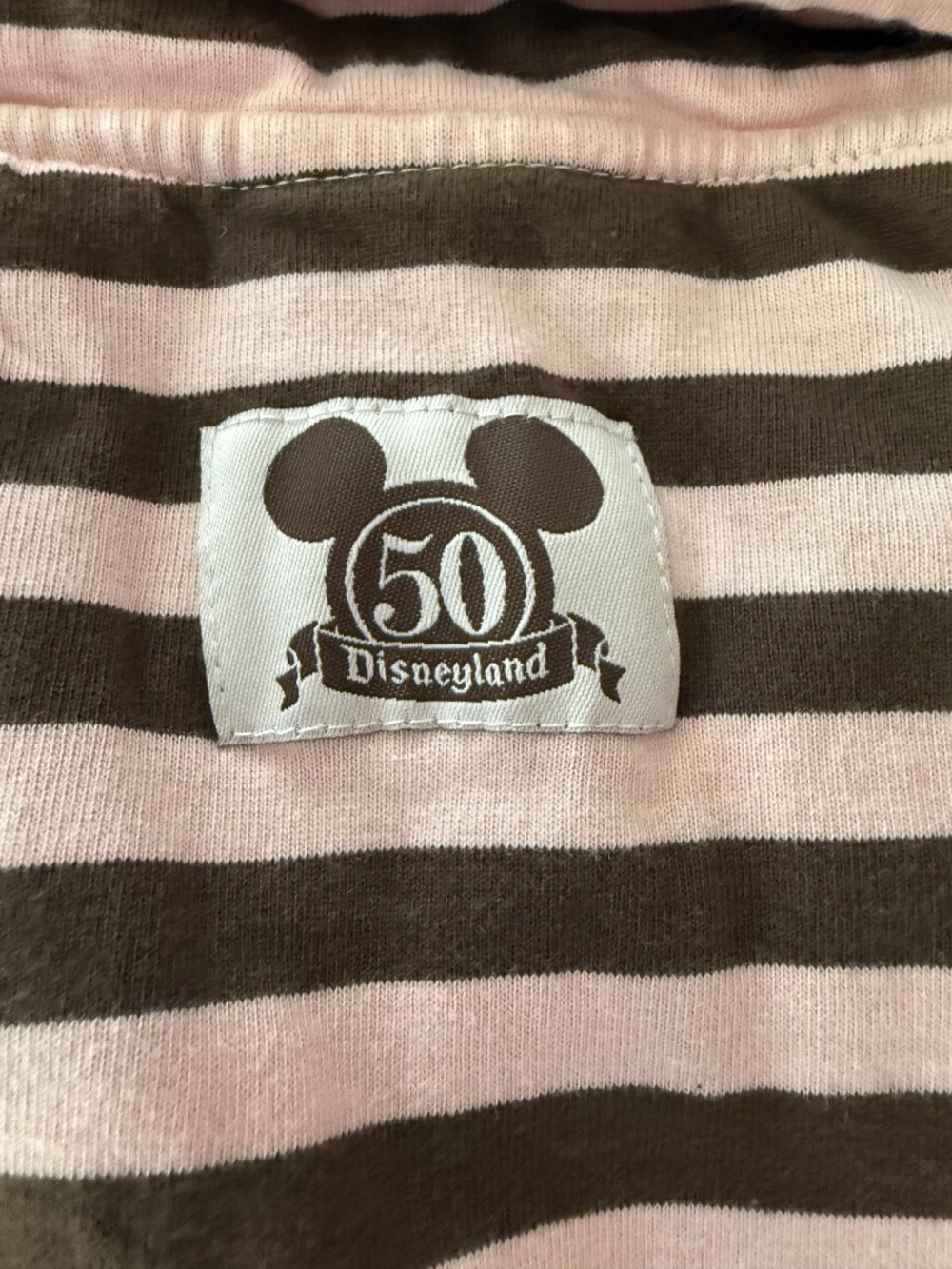 Disneyland 50th Anniversary Women’s Striped Polo Shirt, Size M - Picture 9 of 9